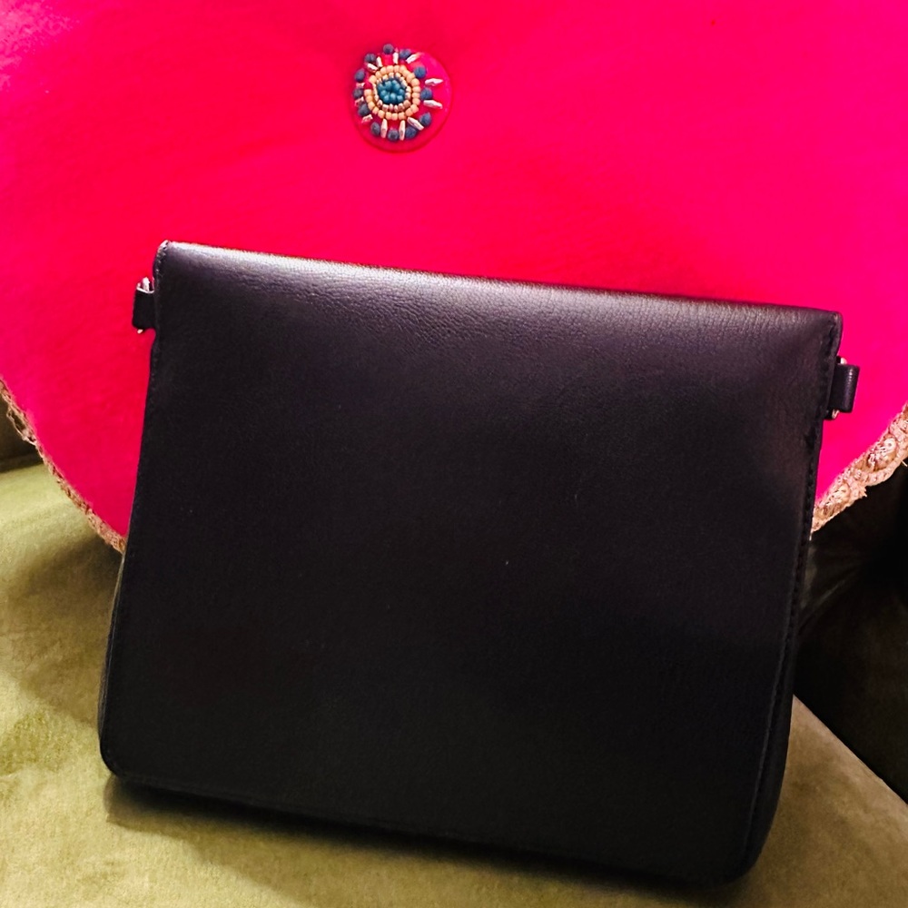 Theory Black Leather Shoulder Bag - Picture 4 of 11